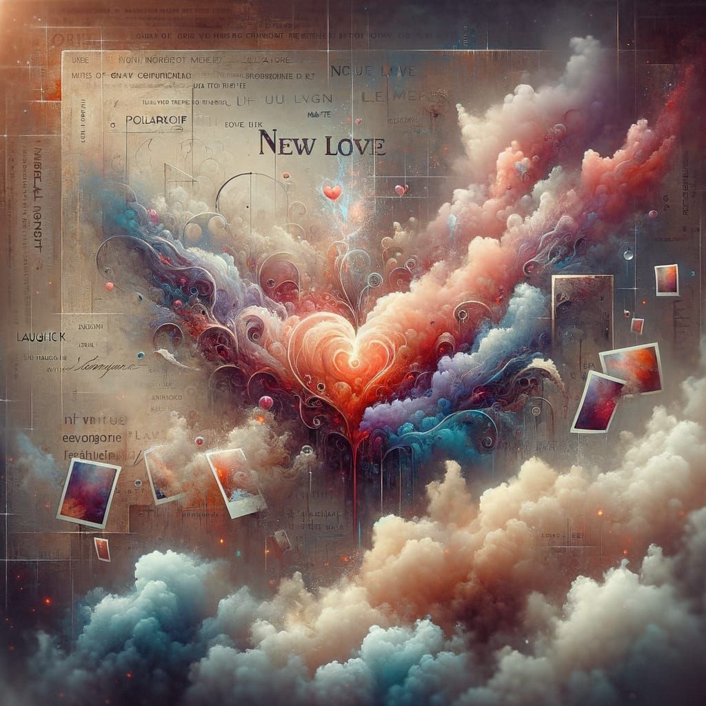 Abstract Collage of New Love with Soft Light Leaks
