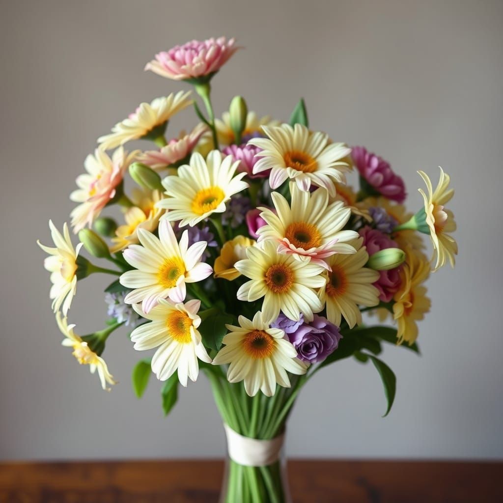 Laughing Flowers in a Bouquet: A Cheerful Image