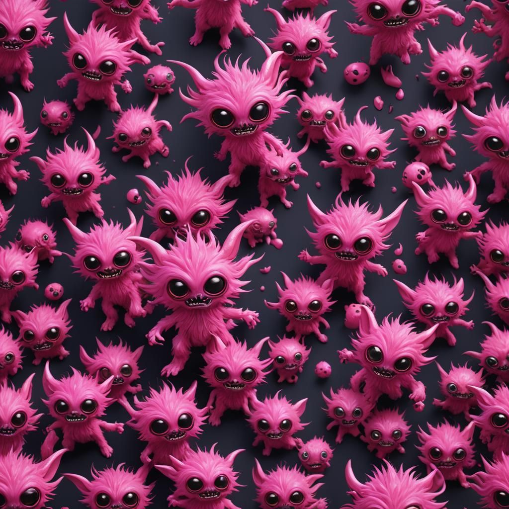 Cute but Evil Pink Alien Concept Art