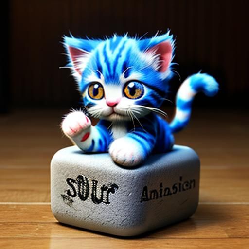 Realistic Image of an Extremely Cute Kitten