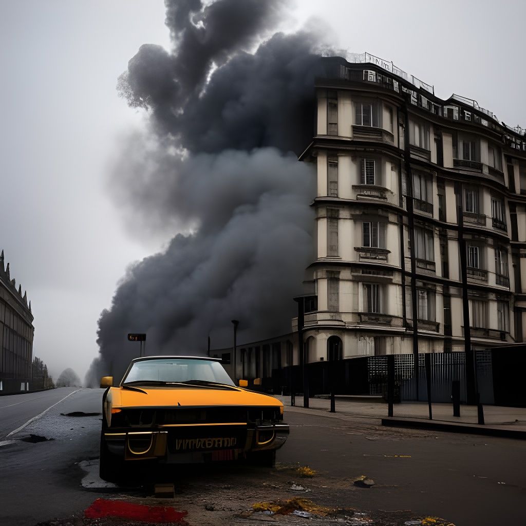 Post-Apocalyptic London Street Scene in Cinematic Style