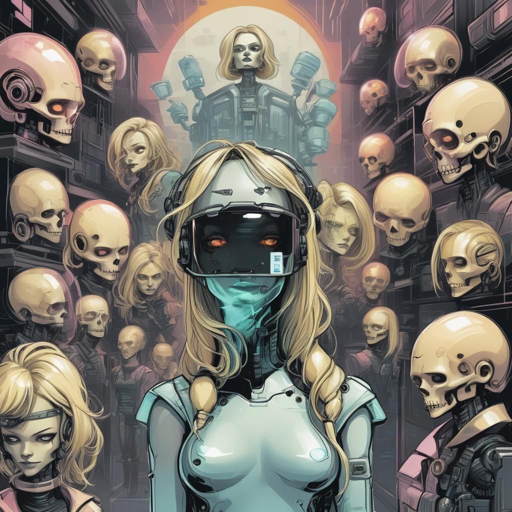 Surreal Cyberpunk Dreamscape with Ethereal Elements