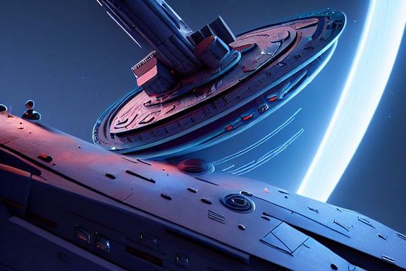 Intergalactic Warship Hyperdrive Core: 3D Digital Art