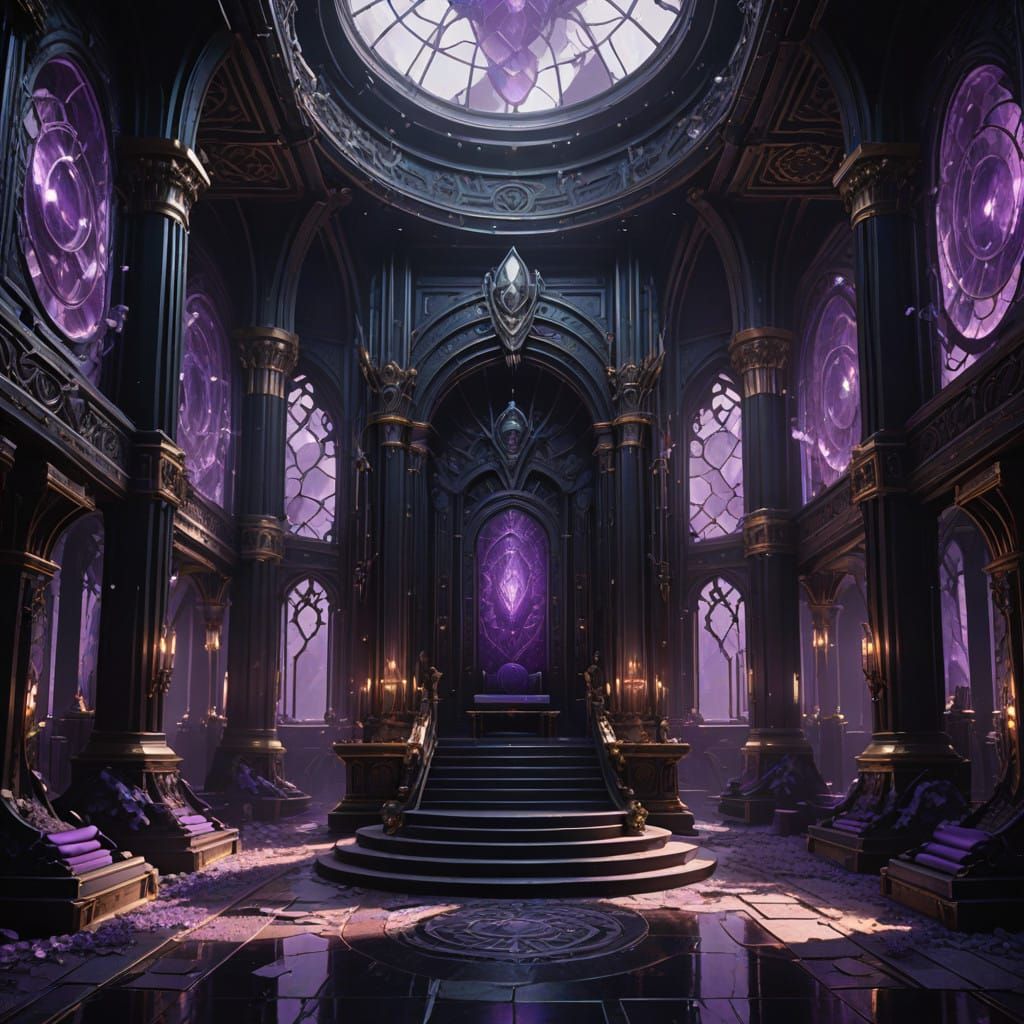Ethereal Throne Room in Amethyst and Obsidian