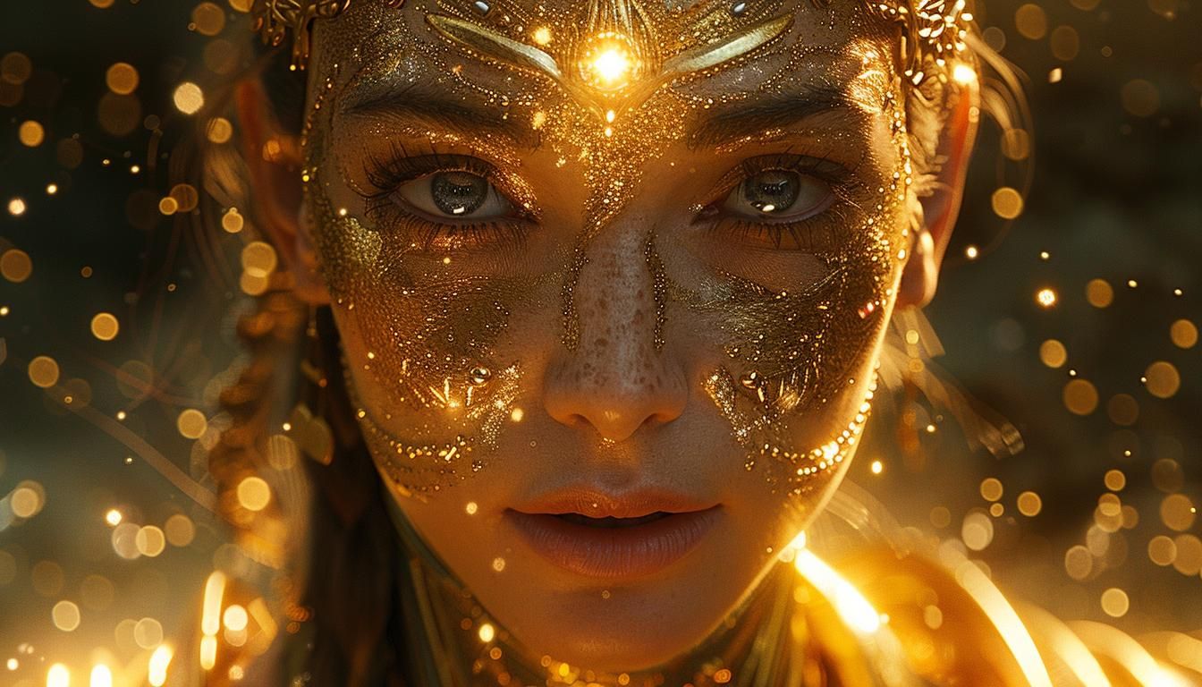 Anime Warhammer 40K Cybernetic Scene in Photographic Realism