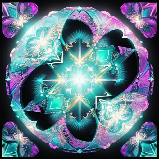 Jesus Christ with Gemstones and Optical Illusion