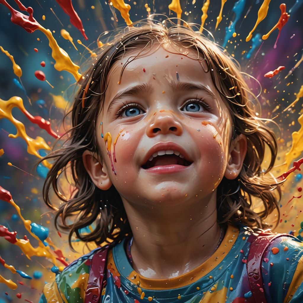 Hyperrealistic Image: Feeding Children in Need