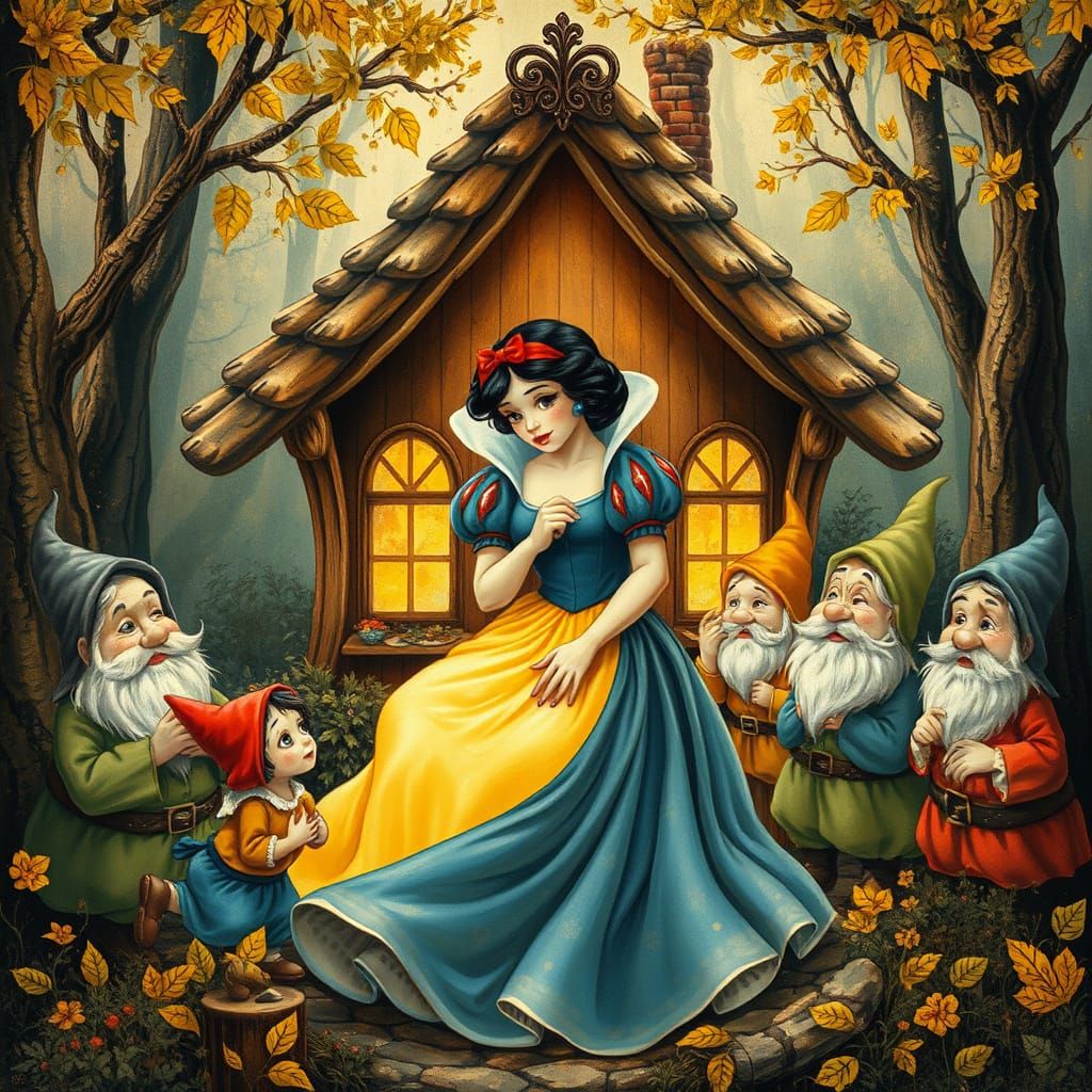 Whimsical Fairytale Scene in a Cozy Cottage Setting