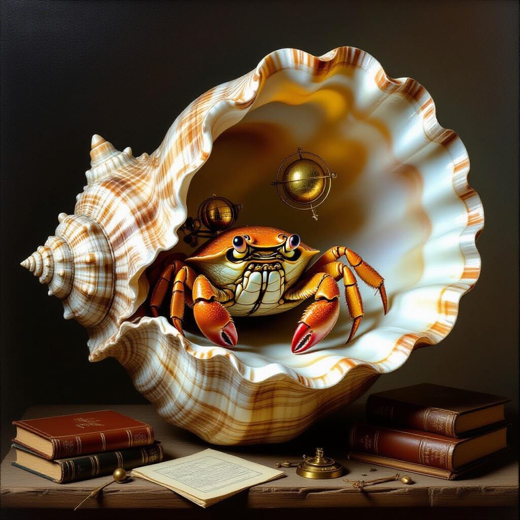 Hermit Crab Observatory in Dutch Golden Age Style