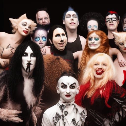 Cats Cast and Marilyn Manson: High-Resolution Portrait