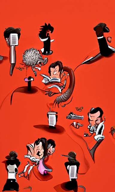 Dr. Seuss Illustration of Pulp Fiction