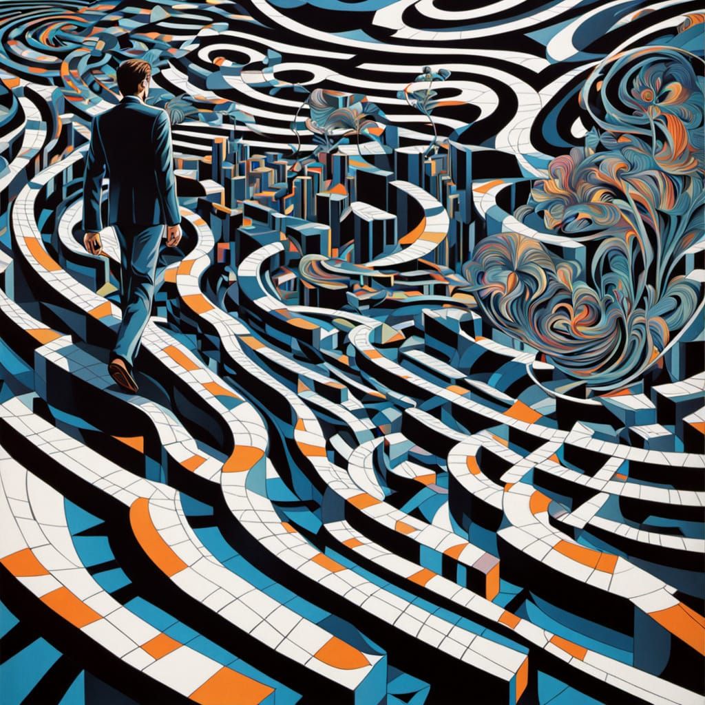 Chaos of Life in Dreamlike Landscape