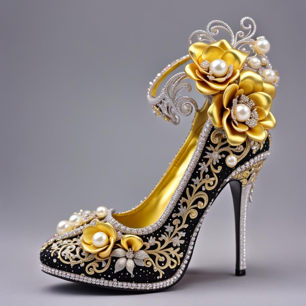 Fab Shoes Fantasy Collection - 5 - Gold n Pearl Toledo