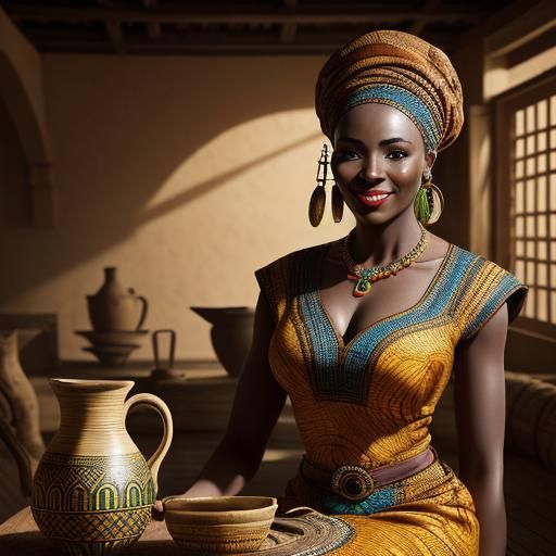 A beautiful smiling young African woman