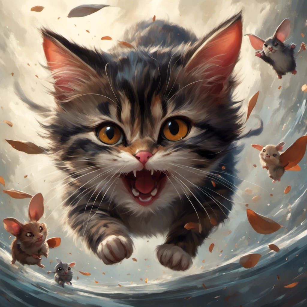 Cat and Mouse Chase in Soft Style
