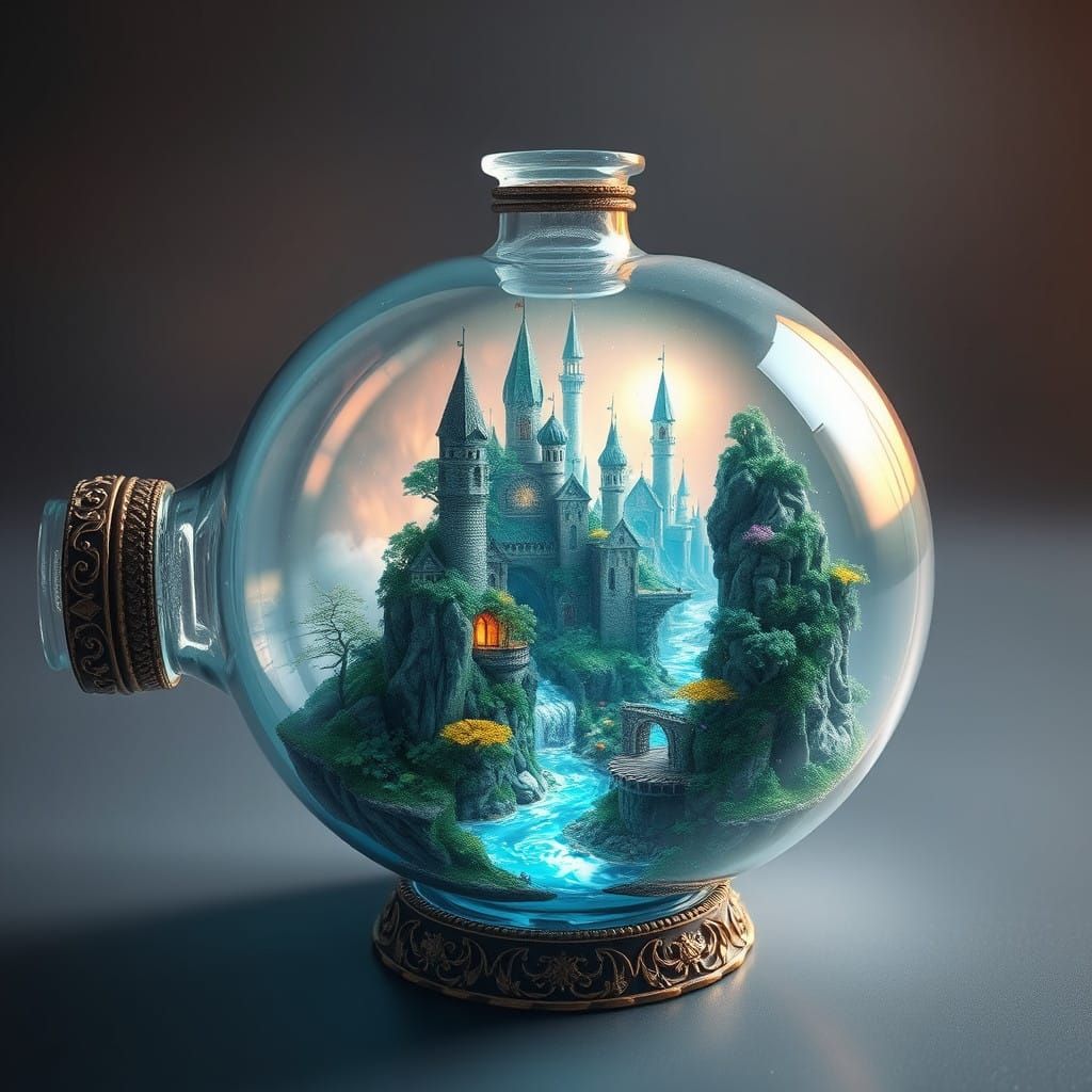 Enchanted World Within Glass