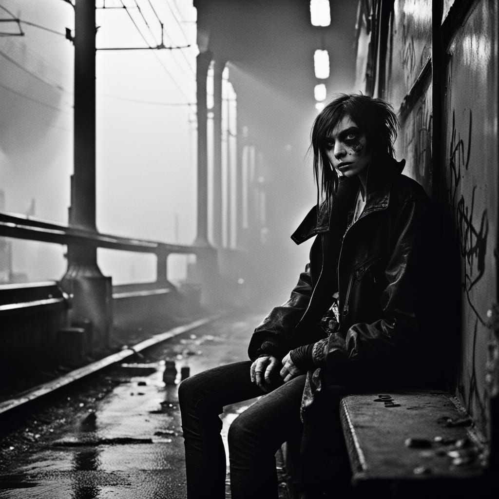 Gothic Noir Fashion in Urban Decay