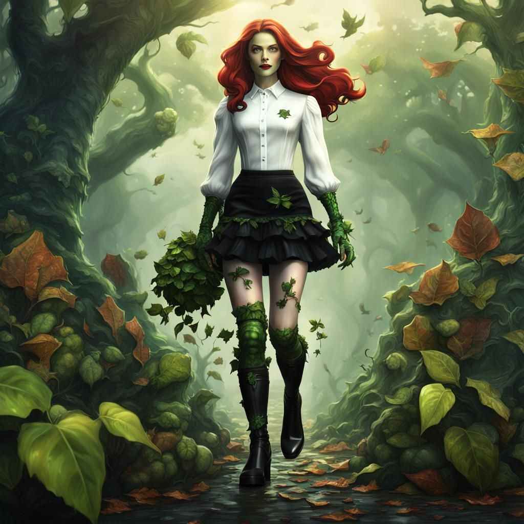 Poison Ivy and Adult Sissy Baby: Fantasy Art