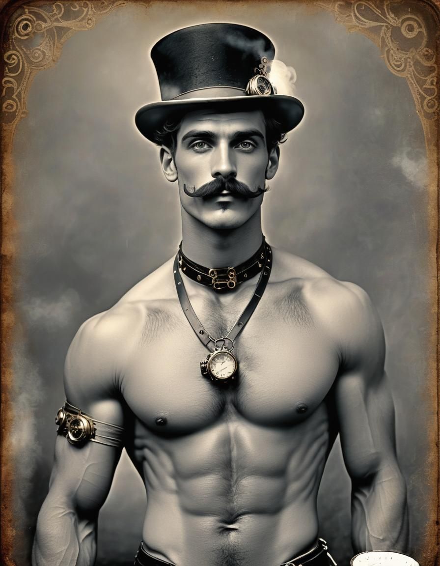 Steampunk Hunk with Mustache
