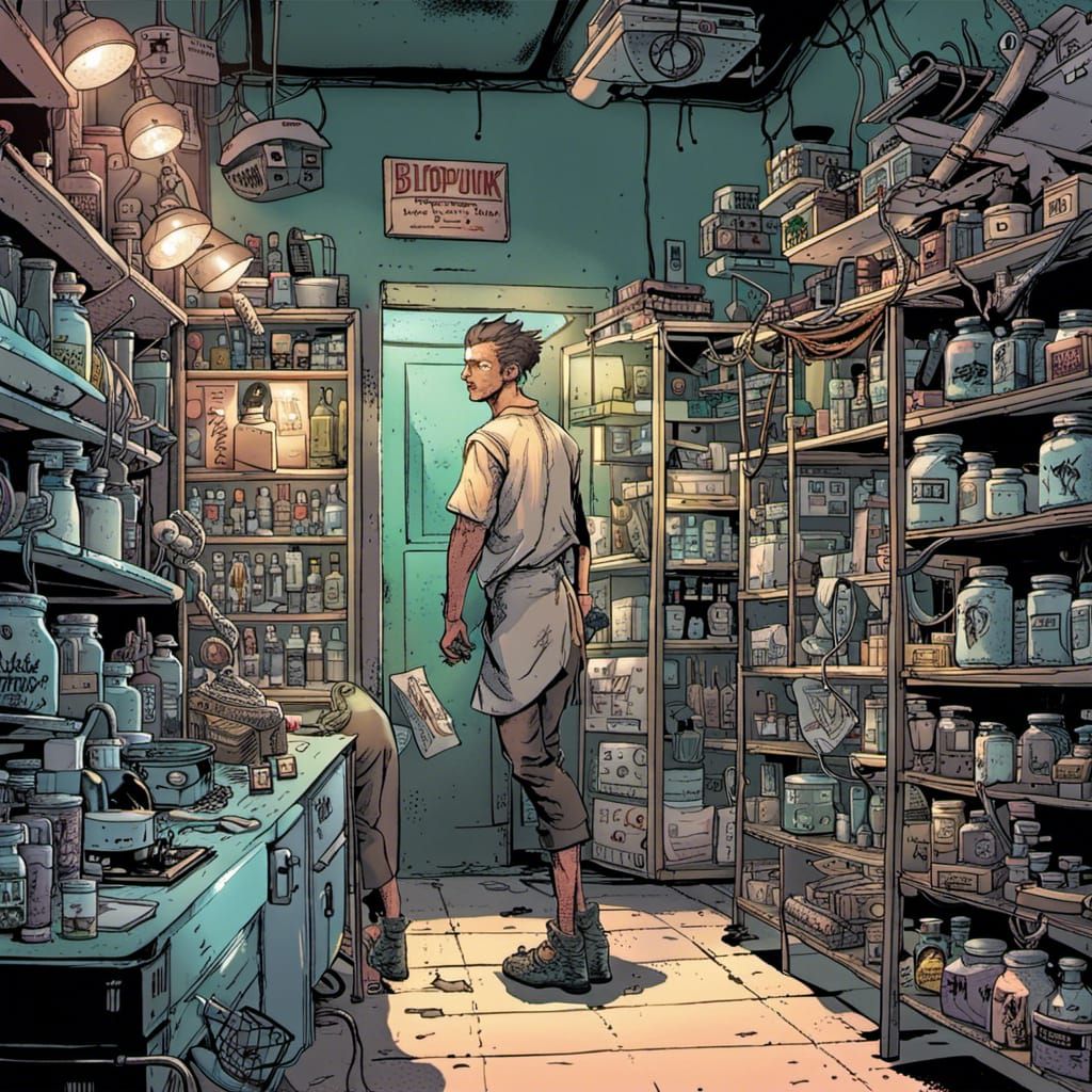 biopunk lab storage room