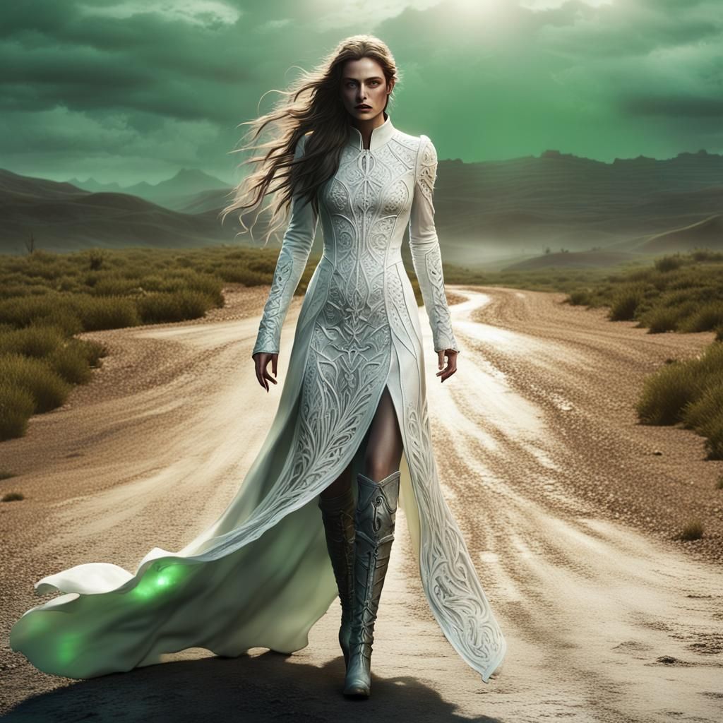 Moiraine in Detailed Matte Painting Style