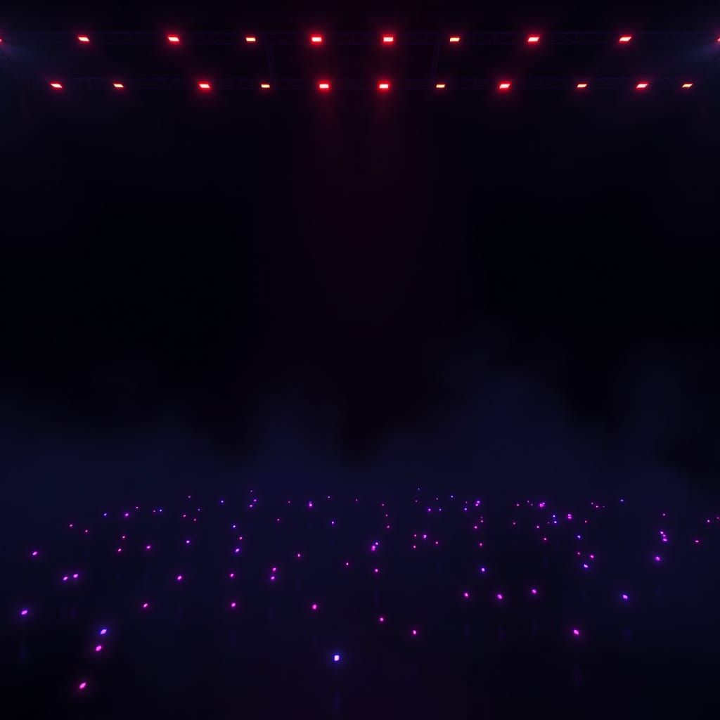 Synthwave Black Background with Floating Lights