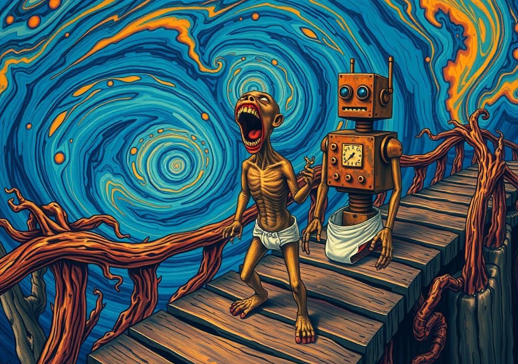 Zombie Robot's Silent Scream on Twisted Bridge