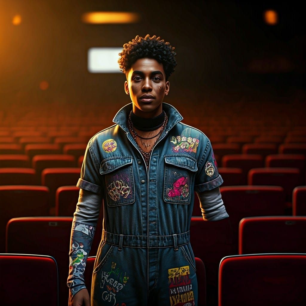 Nonbinary Horror Fan Enjoys Film Festival in Cyberpunk-Inspi...