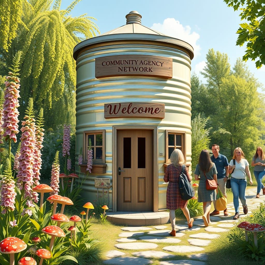 Charming Tin Can House in Beatrix Potter Style