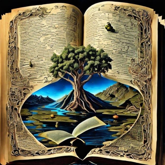 Open Bible with Olive Branch