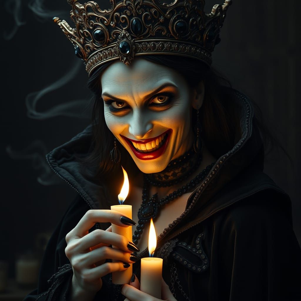 Vampire Queen Reigns in Dark, Gothic Splendor