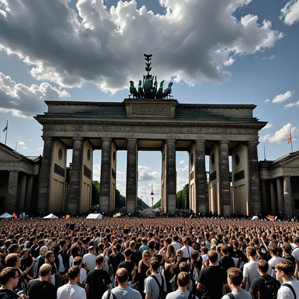 Berlin Techno Parade at Brandenburg Gate