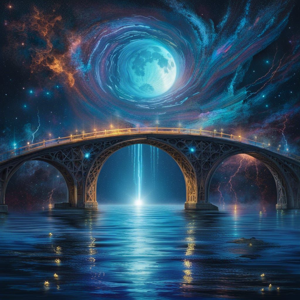 Bioluminescent Cosmic Bridge to the Moon