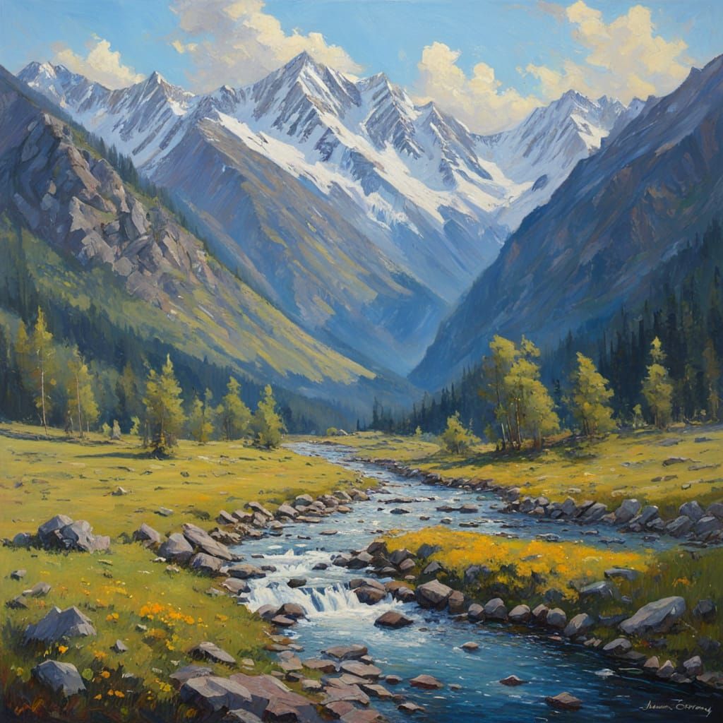 Altai Mountains in the Morning Light