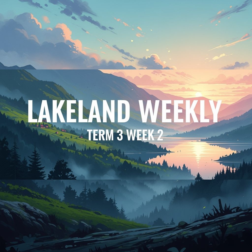 Lakeland Landscape Banner in Ethereal Nostalgic Style