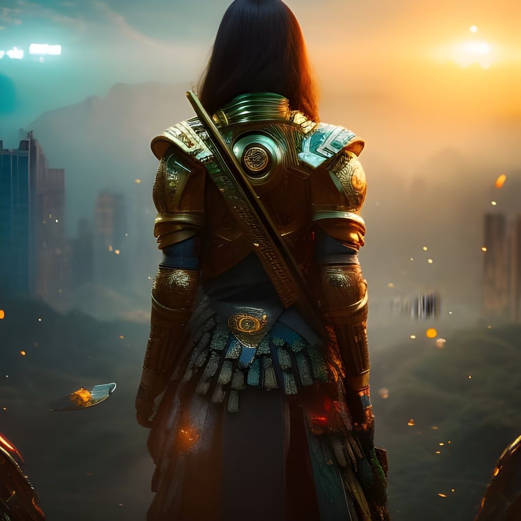 Fierce Otherworldly Figure: Hyperdetailed Photorealistic Por...