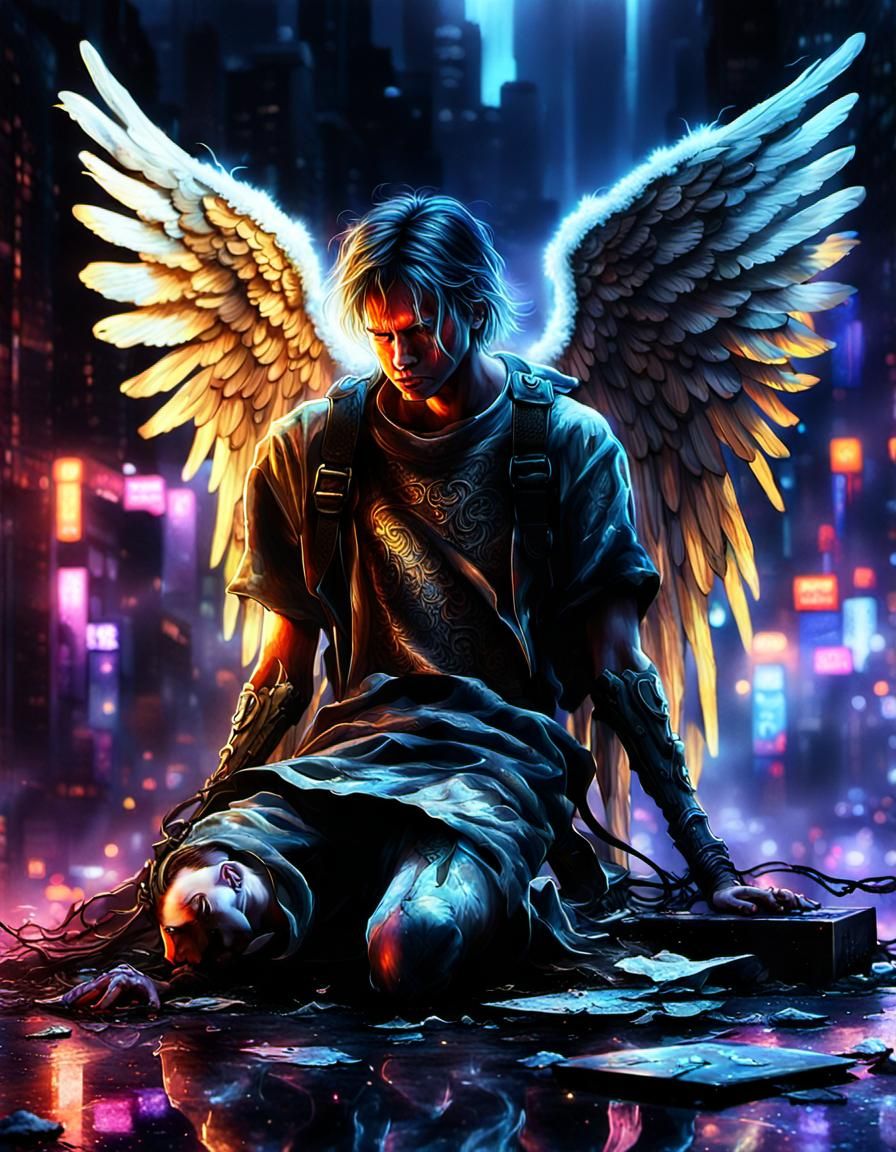 Fallen Angel in Urban Biopunk Fantasy