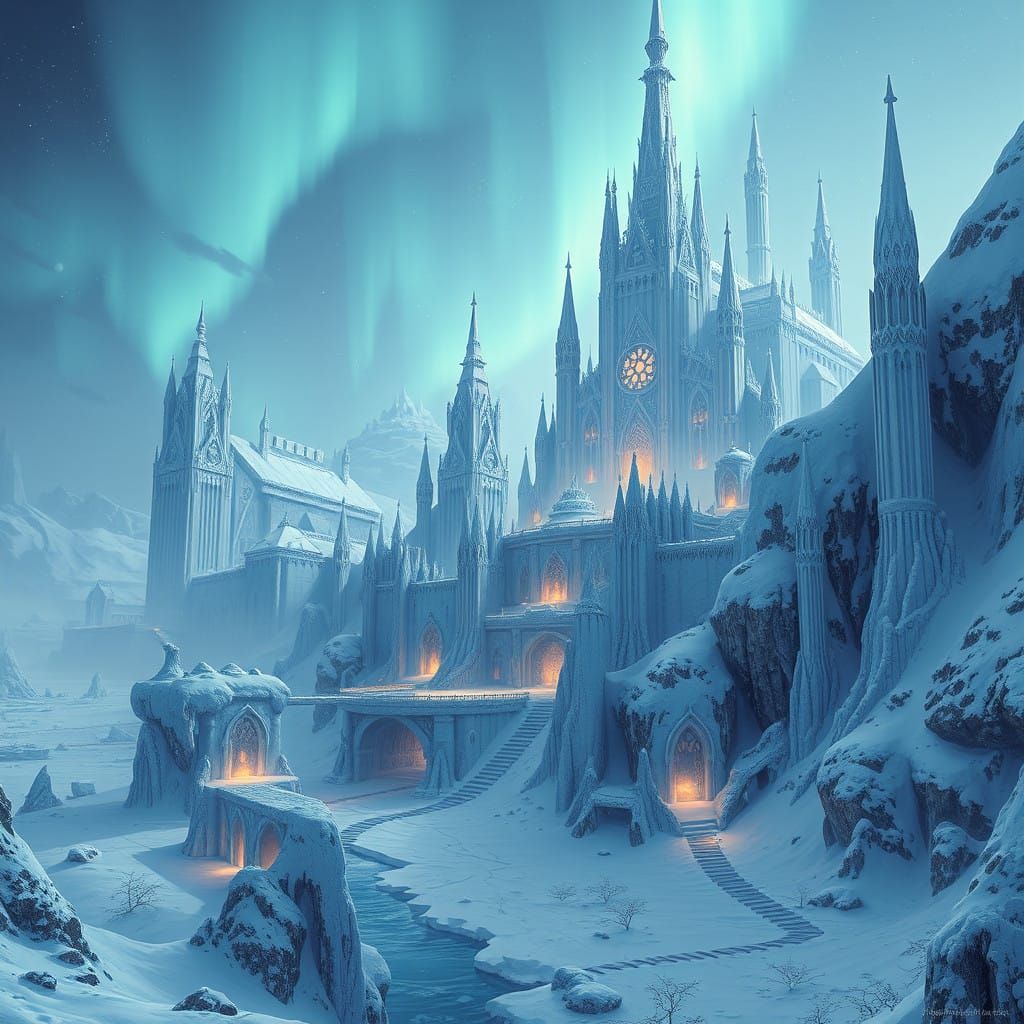 Frosted Realms of a Majestic Snow Kingdom