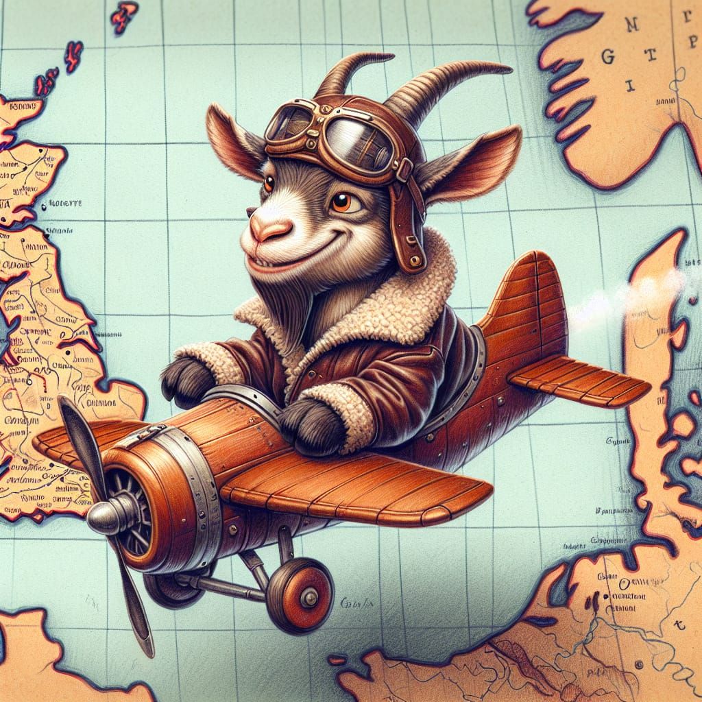Goat Pilot Flies Miniature Jet Over Europe