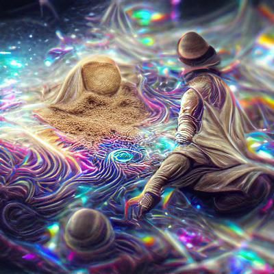 Holographic Astral Sand of Time Illustration