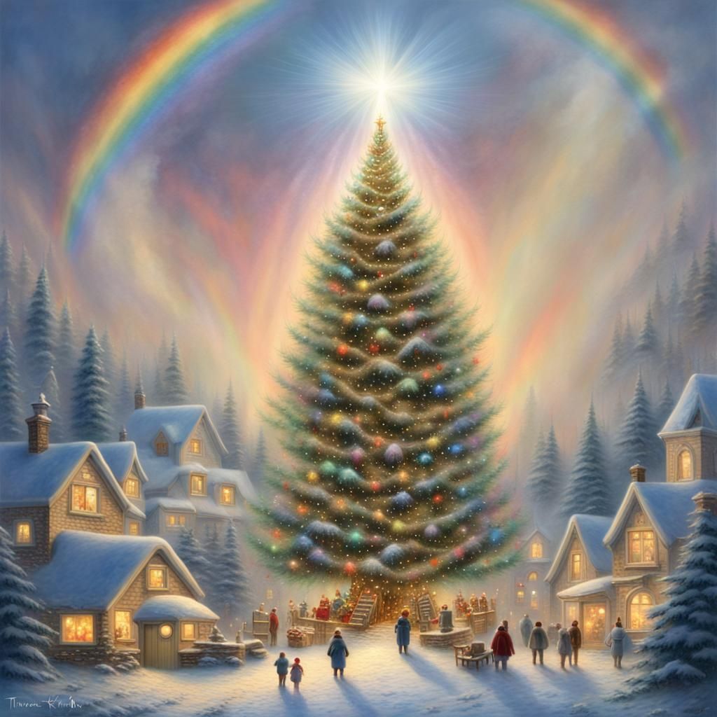 Giant Christmas Tree in Halfling Village