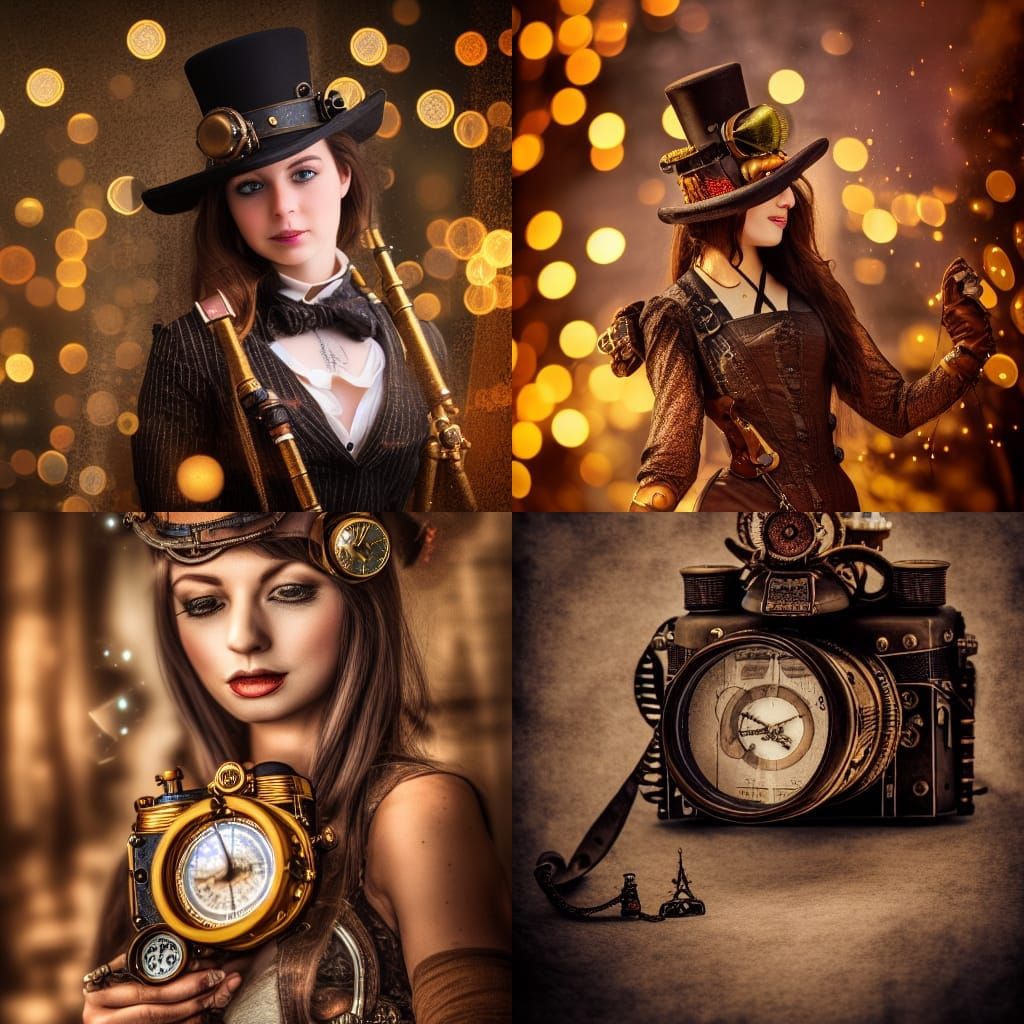 Steampunk Magical Dream in Professional Photography Style