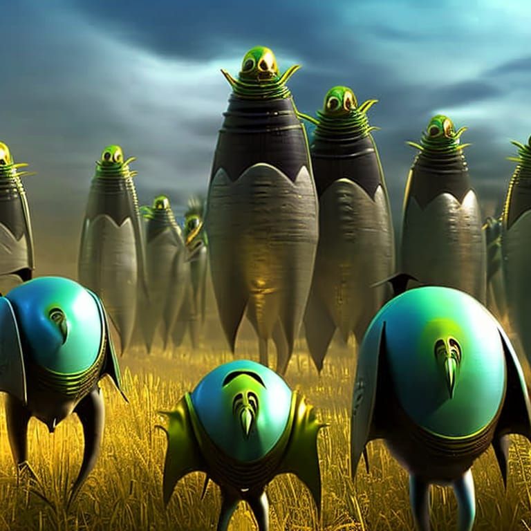 Medieval Characters in Surreal Oil Painting Style