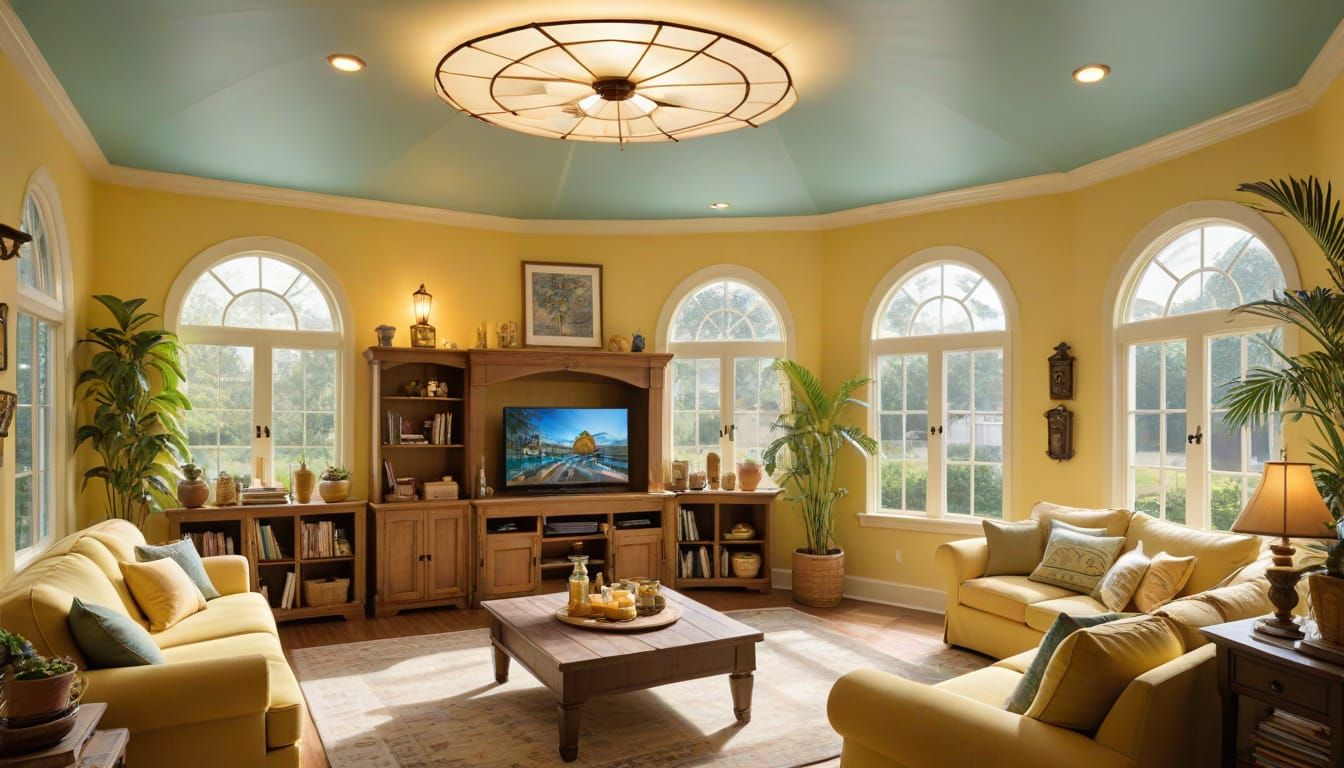 Elegant Classical Revival Room in Warm, Sunny Light