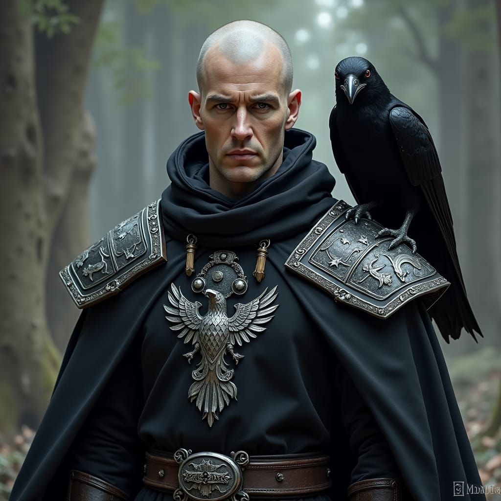 Priest of Morr in Grim Dark Warhammer Style