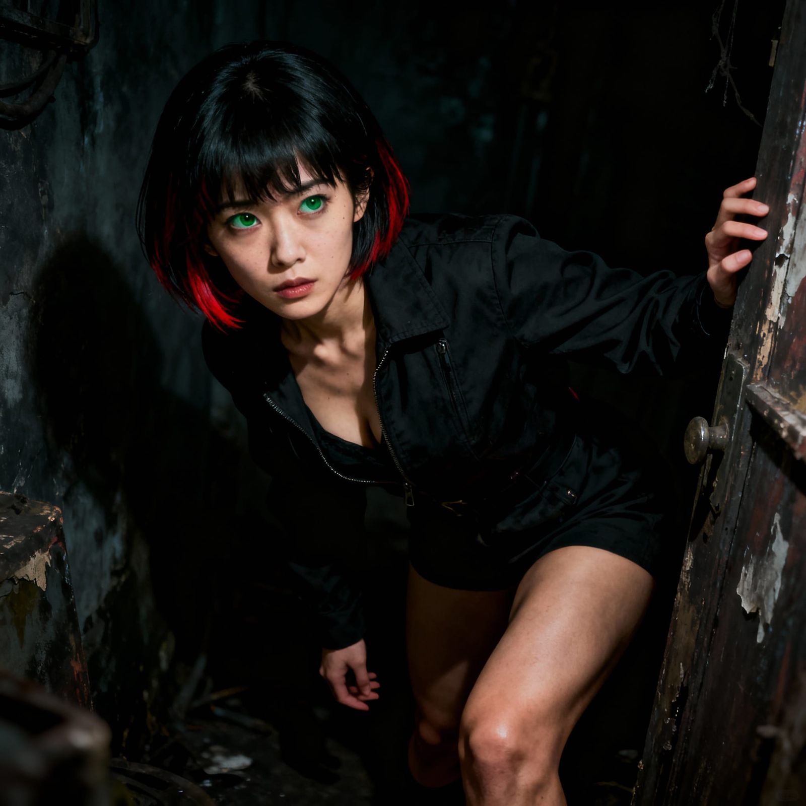 Japanese Detective Investigating a Sinister Noir Mystery