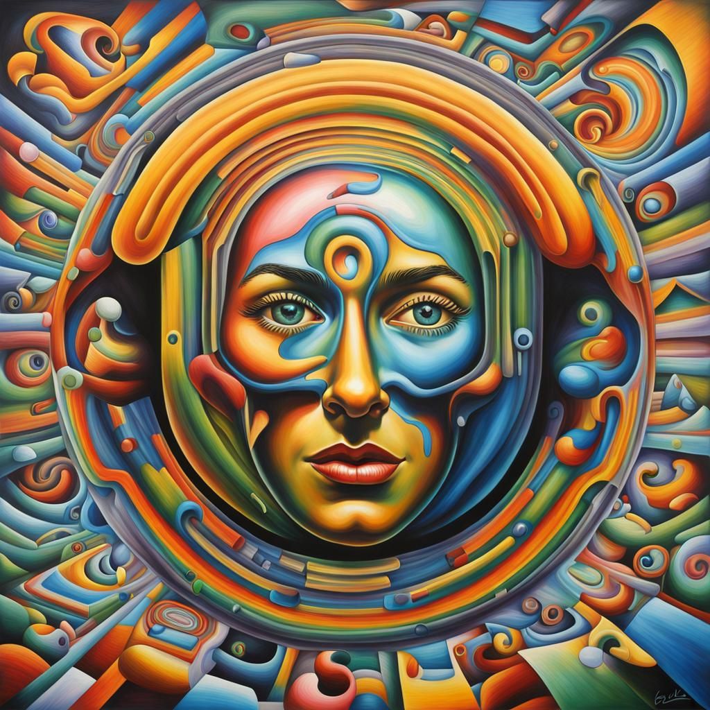 Surreal Melting Figure in Hyperrealistic Style