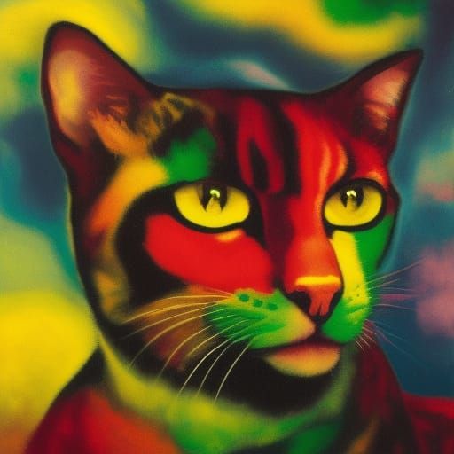 Vampire Cat: Ethereal Biopunk Art