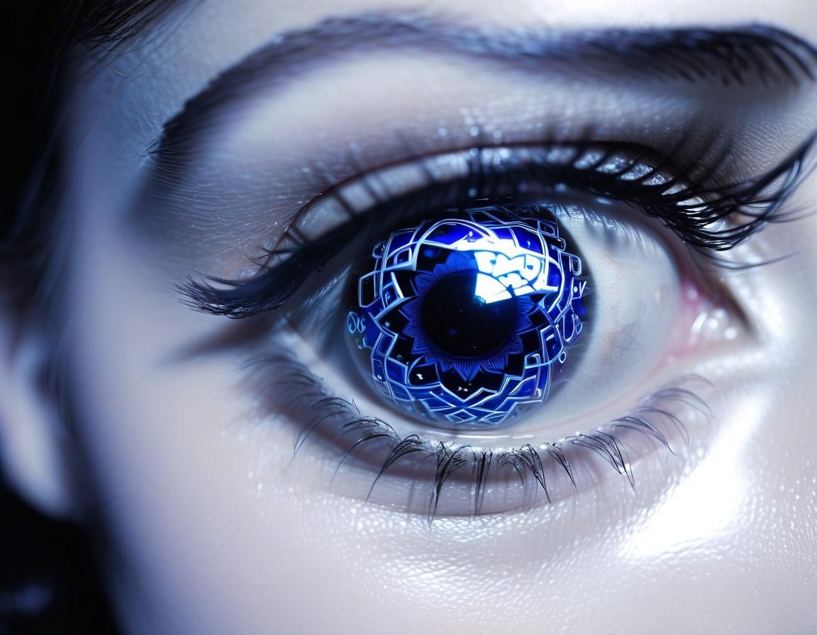 Surreal Character with Superfluid Helium Eyes