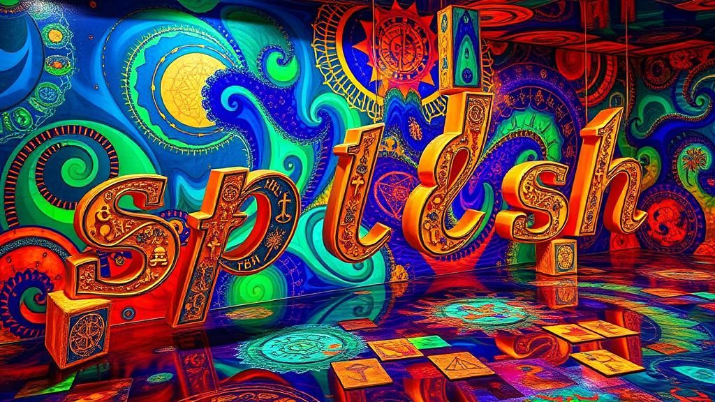 Esoteric Letter Blocks in Abstract Fractal Room